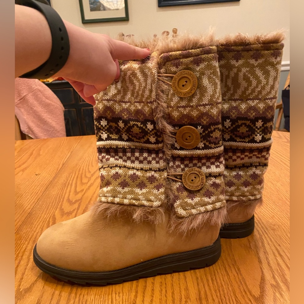 Muk Luks Women's Reversible Andrea Sweater Boot